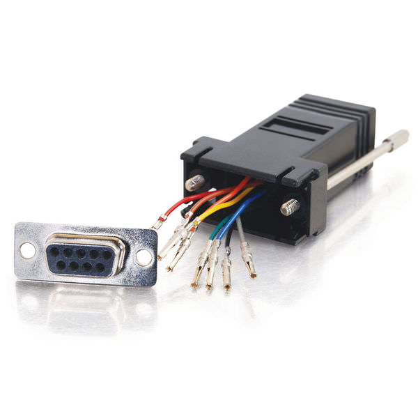 RJ45 to DB9 Female Serial RS232 Modular Adapter - Black ...