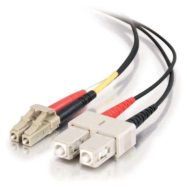 2m LC-SC 50/125 OM2 Duplex Multimode Fiber Optic Cable - Plenum CMP ...