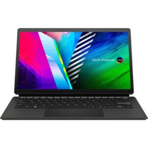 Asus Vivobook 13 Slate OLED T3300 T3300KA-DH21T 13.3" Touchscreen Detachable 2 in 1 Notebook - Full HD - Intel Pentium Silver N6000 - 4 GB - 128 GB Flash Memory - Black - Intel Chip - 1920 x 1080 - Windows 11 Home in S mode - Intel UHD Graphics - Tru2Life - Front Camera/Webcam - 9.50 Hours Battery Run Time - IEEE 802.11ax Wireless LAN Standard