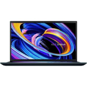 Asus ZenBook Pro Duo 15 OLED UX582 UX582ZM-XS96T 15.6" Touchscreen Notebook - 4K UHD - Intel Core i9 12th Gen i9-12900H - 32 GB - 1 TB SSD - Celestial Blue - Intel Chip - 3840 x 2160 - Windows 11 Pro - NVIDIA GeForce RTX 3060 with 6 GB - Tru2Life, NanoEdge - Front Camera/Webcam - IEEE 802.11ax Wireless LAN Standard